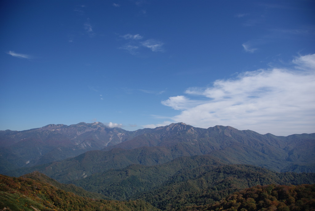 赤兎山から空