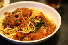 香箱蟹のパスタ
