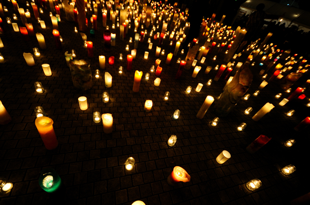 無数のcandleに囲まれて...