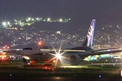 夜の千里川河川敷より