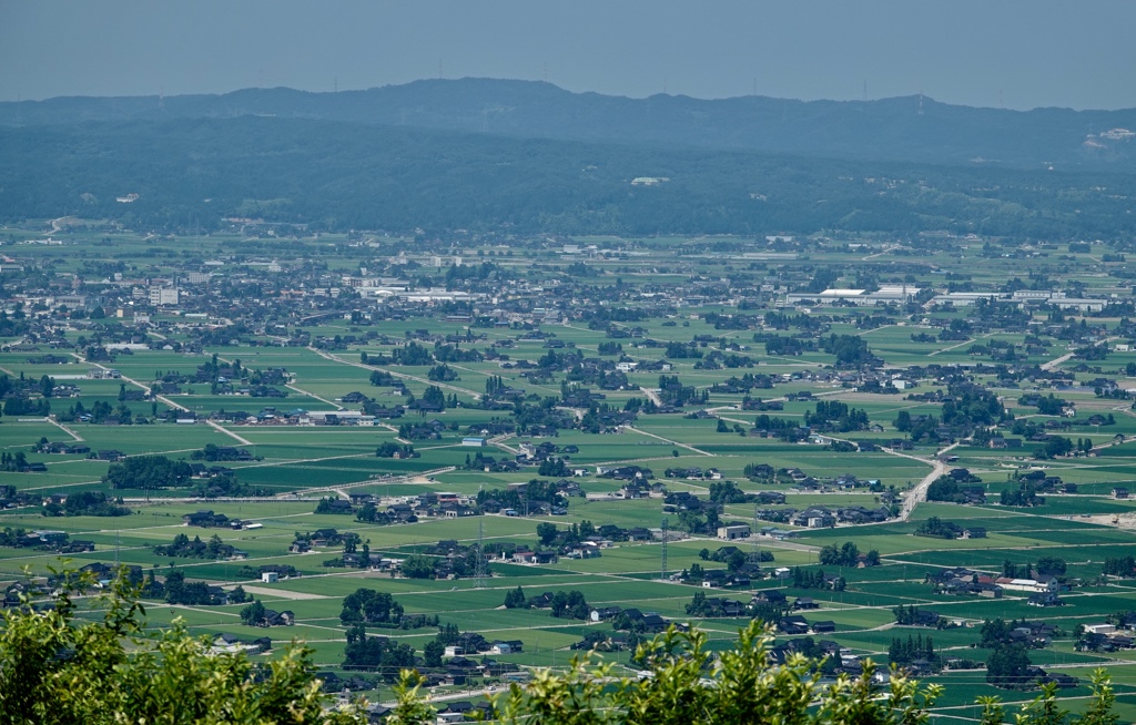 展望台から見た散居村