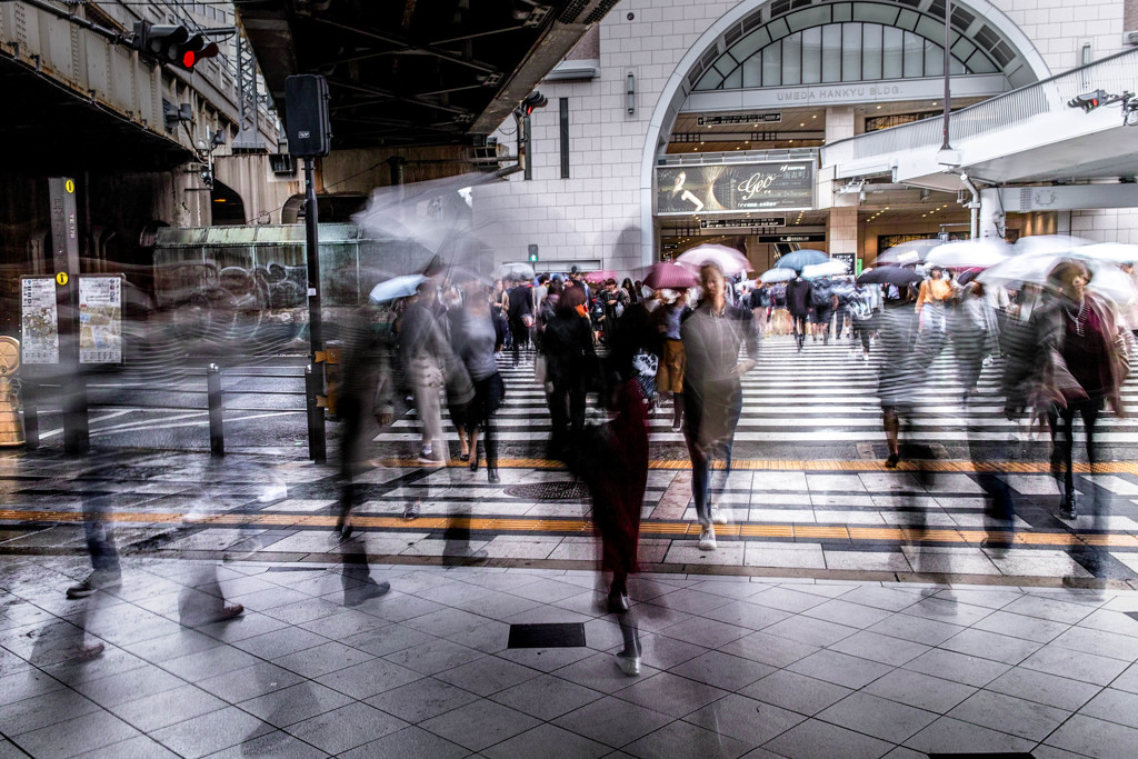 雨の梅田