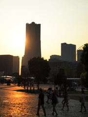 夕陽に、向かう