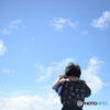 見上げた空。