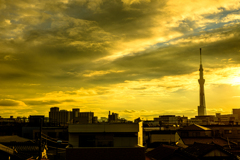 下町の空景