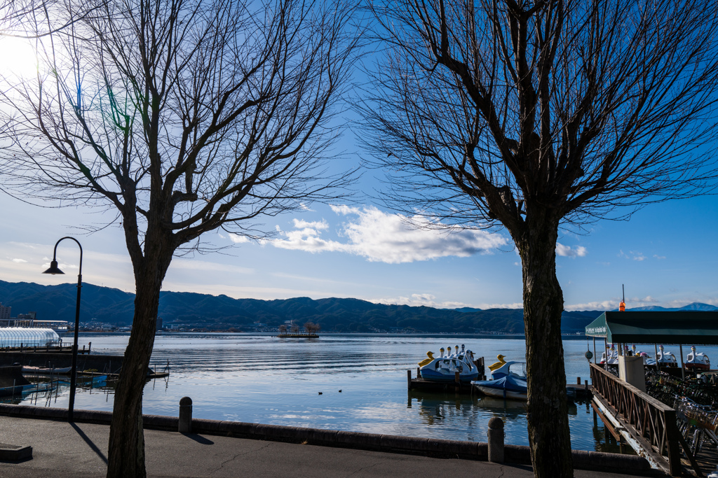 諏訪湖の風景〜4