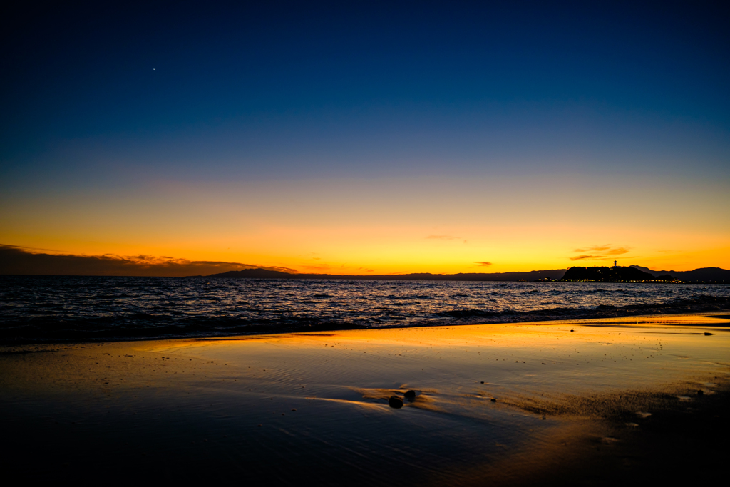 七里ガ浜の夕陽