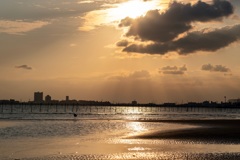 三番瀬の夕陽2