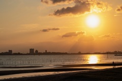 三番瀬の夕陽5