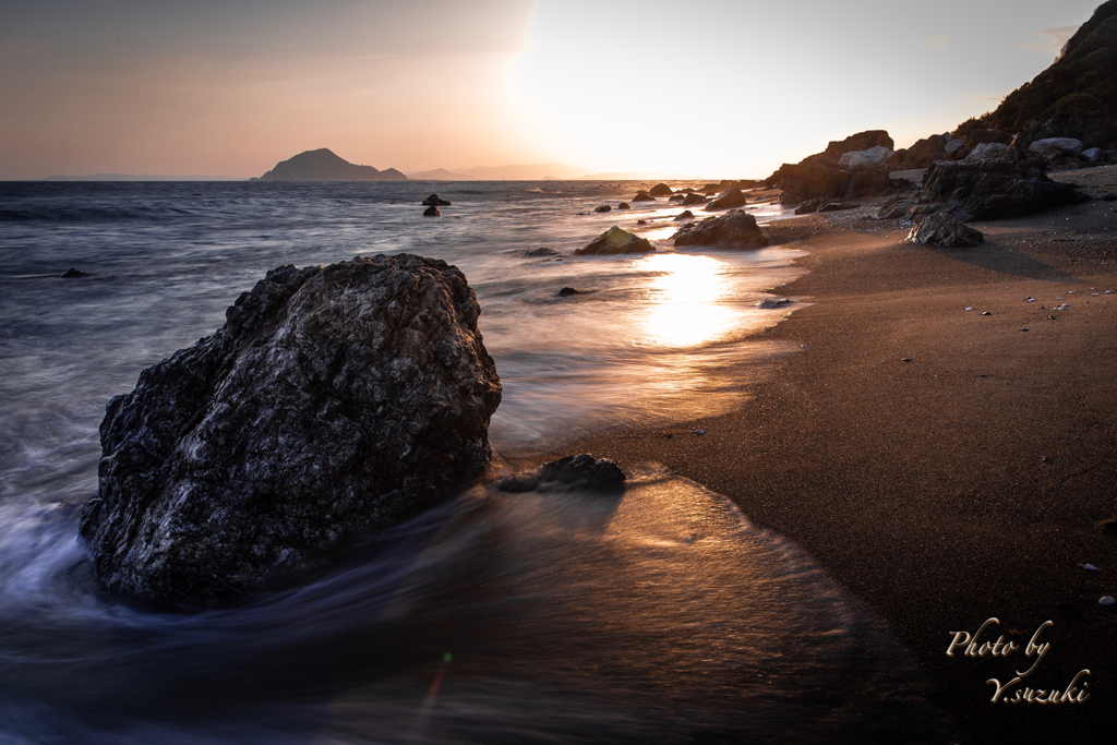 伊良湖岬　夕日