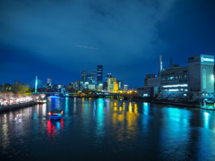 天満橋から寝屋川橋方面を望む