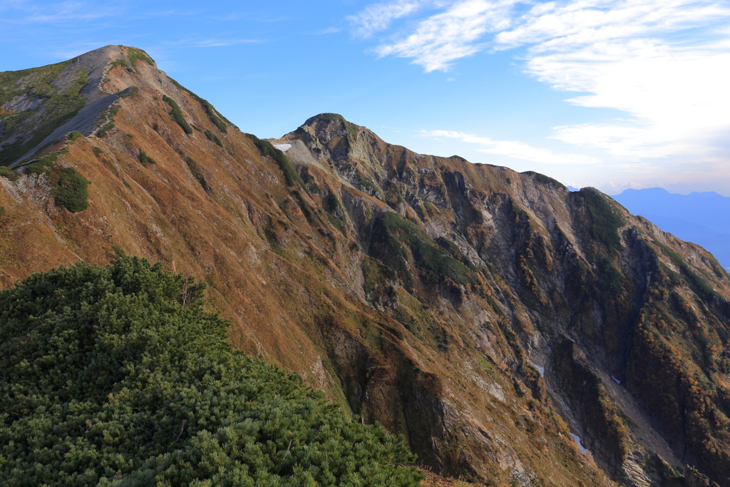 秋晴れの鹿島槍