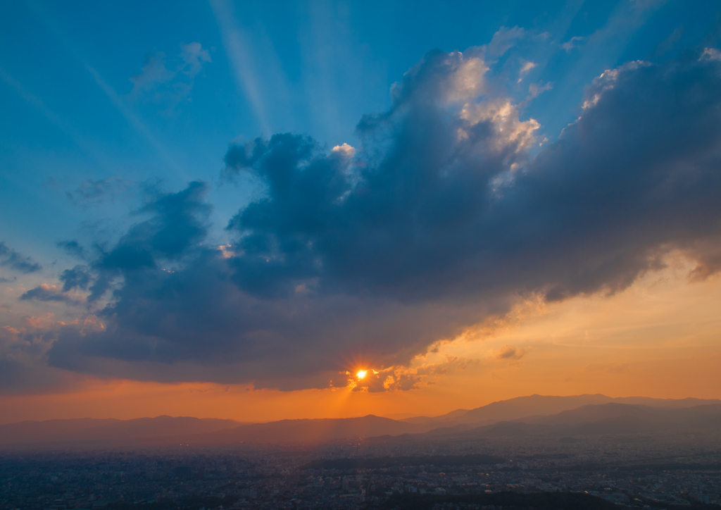 京都大文字山で俯瞰
