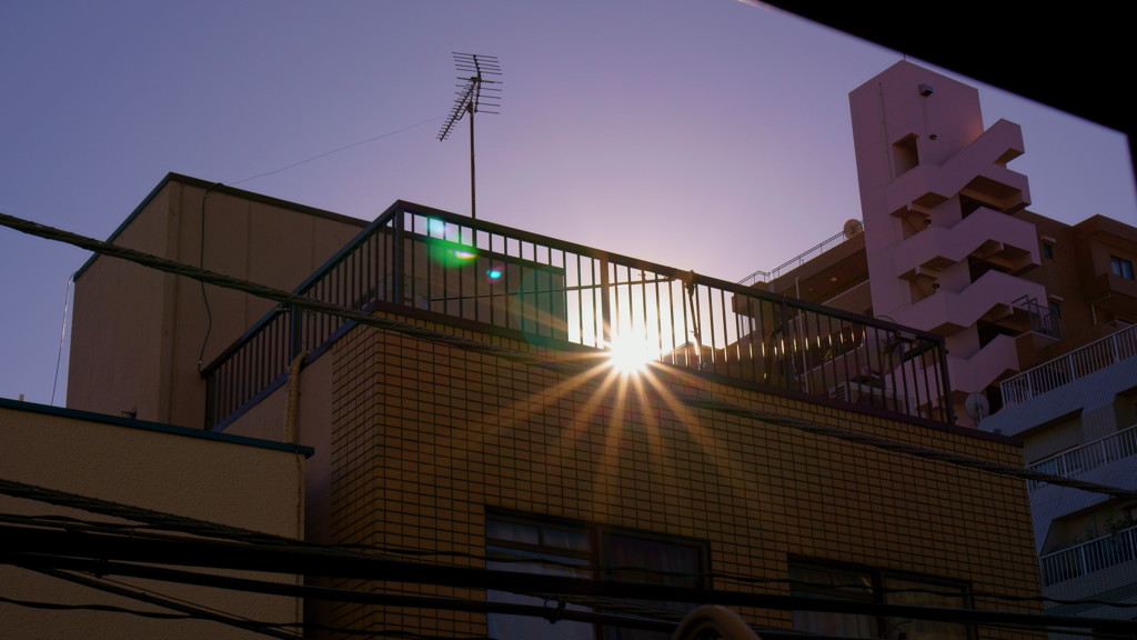 At sunset