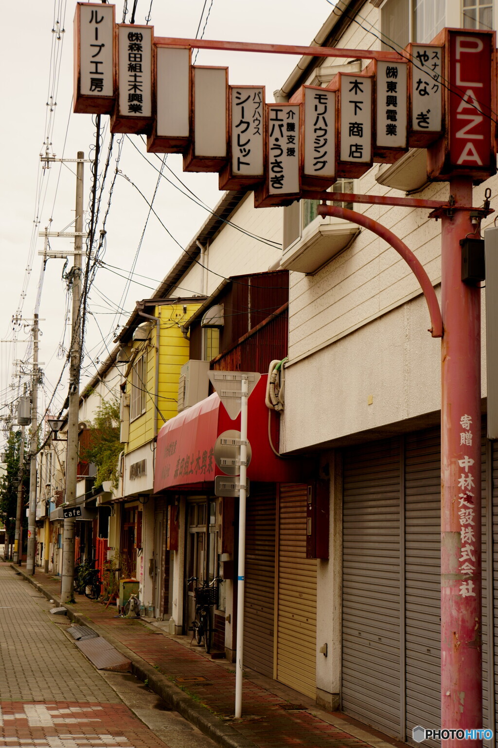 かつては賑わっていたプラザ通り