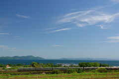 琵琶湖の空