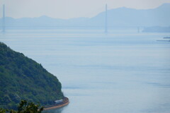 霞む多々羅大橋