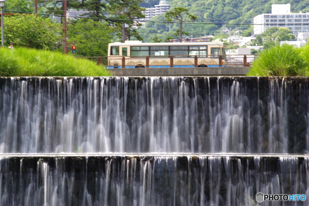 芦屋川の風景（撮りバス）
