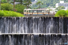 芦屋川の風景（撮りバス）