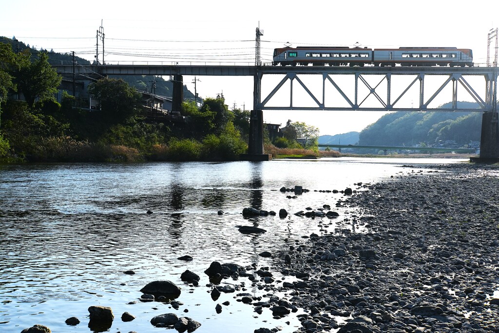 吉野川の河原から