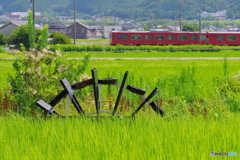 新野の水車と１０３系