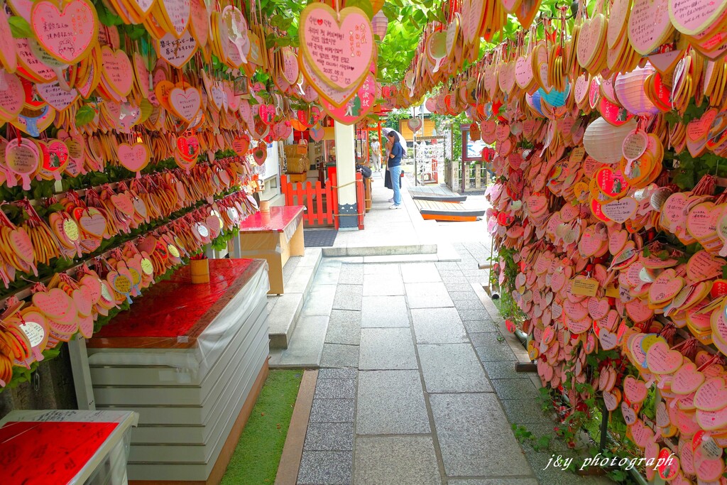 お初天神で祈る