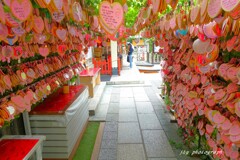 お初天神で祈る
