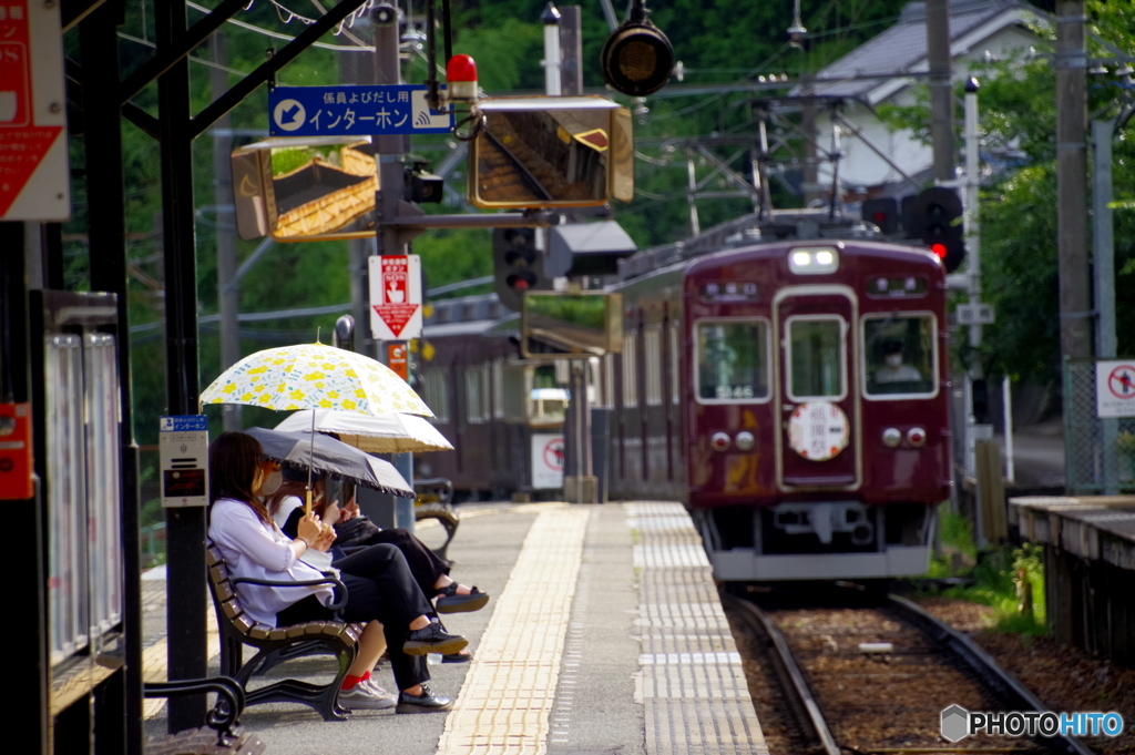 電車が来た