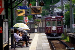 電車が来た