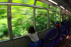 車内風景「緑①」