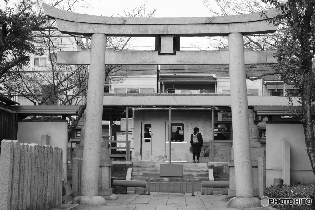 車折神社　定番の構図