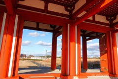 平城京朱雀門と近鉄の風景