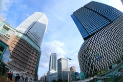 魚眼で見た梅田