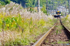 晩秋の鉄路