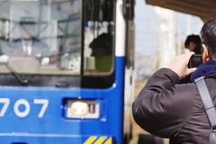 撮り鉄さんを撮る