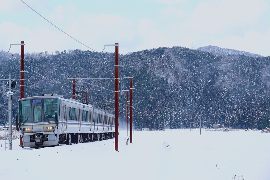北陸本線雪景色
