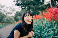 花と笑顔