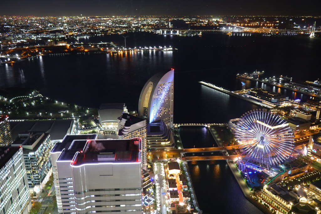 横浜ロイヤルパークホテルからの絶景　夜