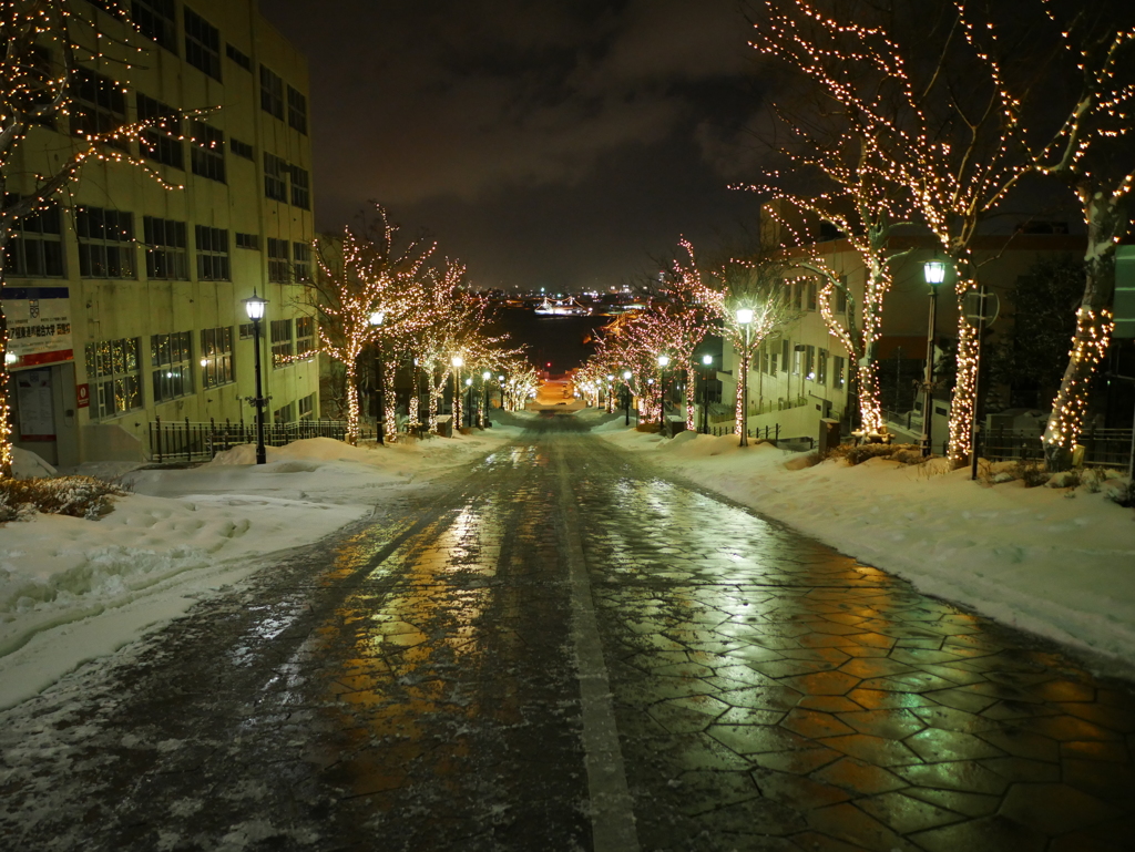 八幡坂夜景