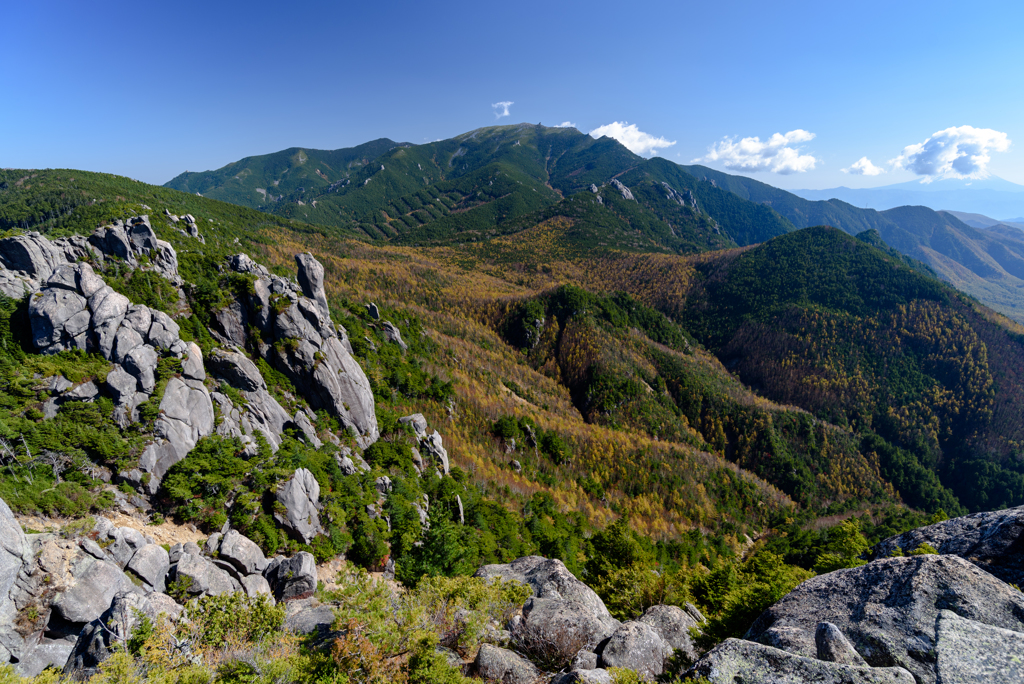 山頂から望む金峰山