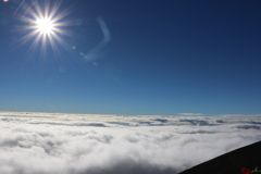 富士山。八合目で断念。