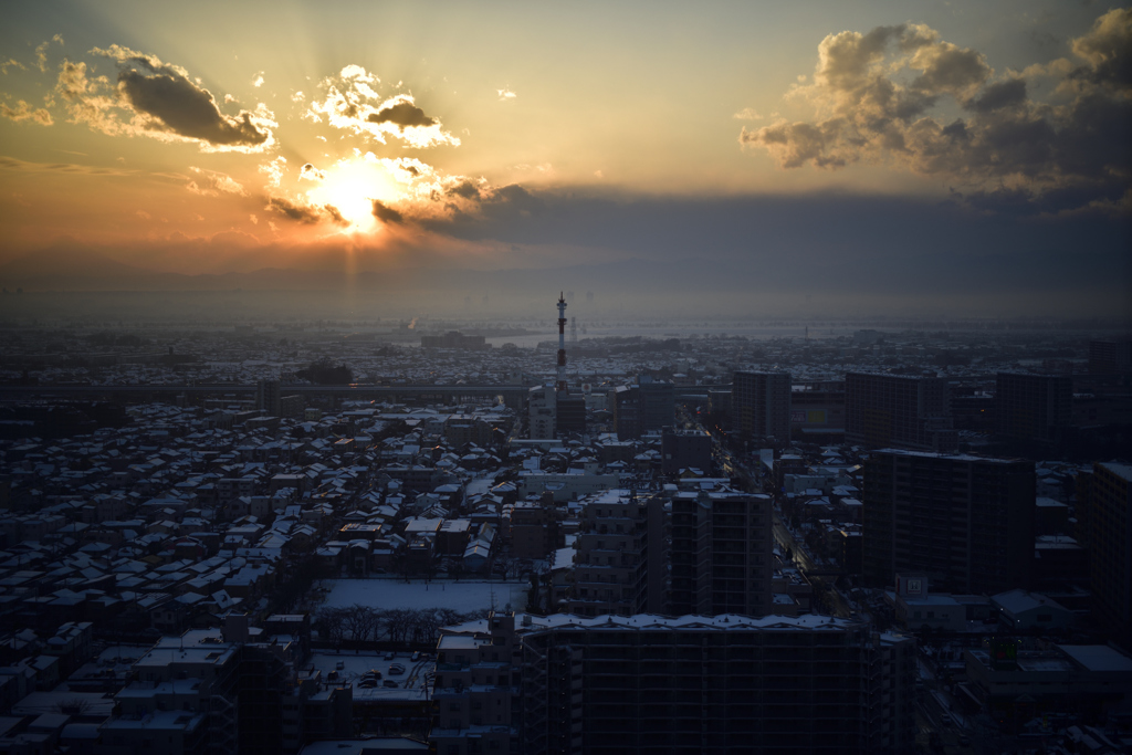 いつもと違う夕暮れ