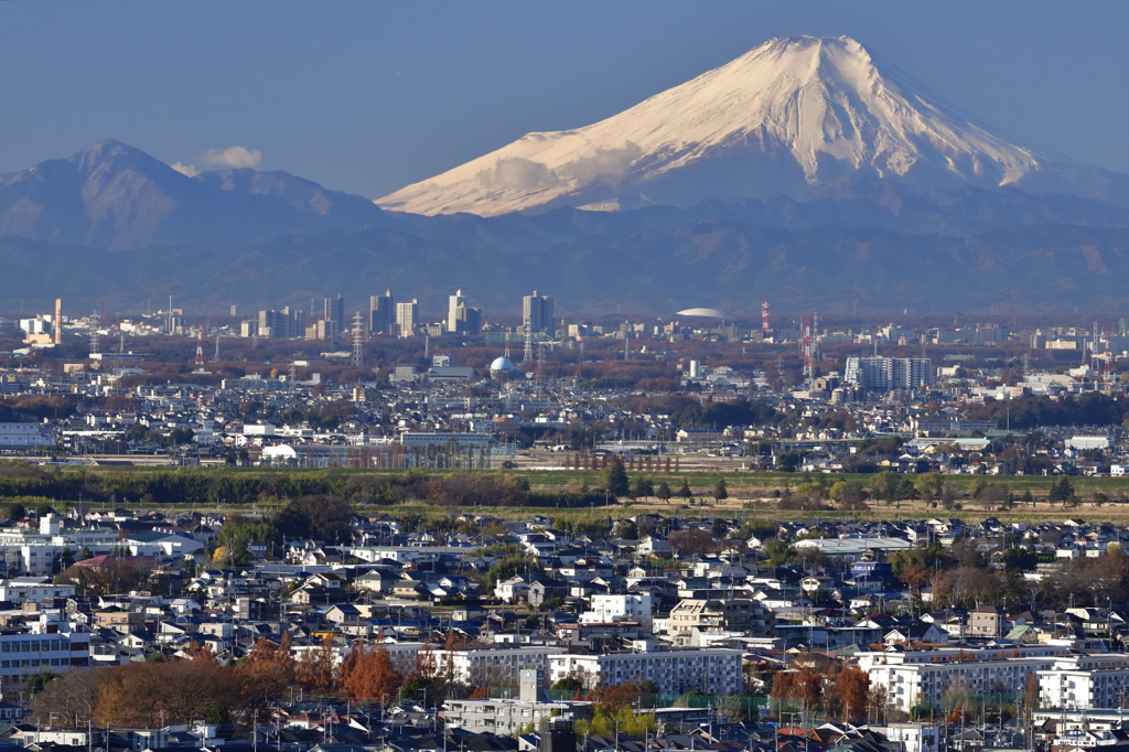 さいたま市から富士山撮影