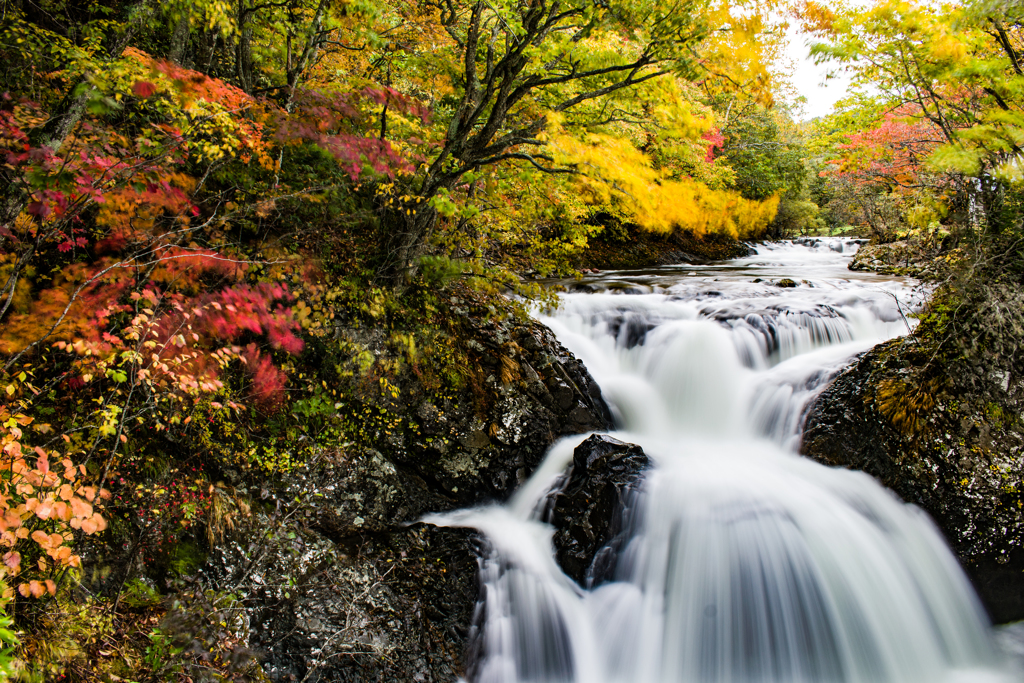 紅葉を求めて三階滝