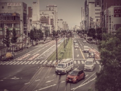 雨あがりの町