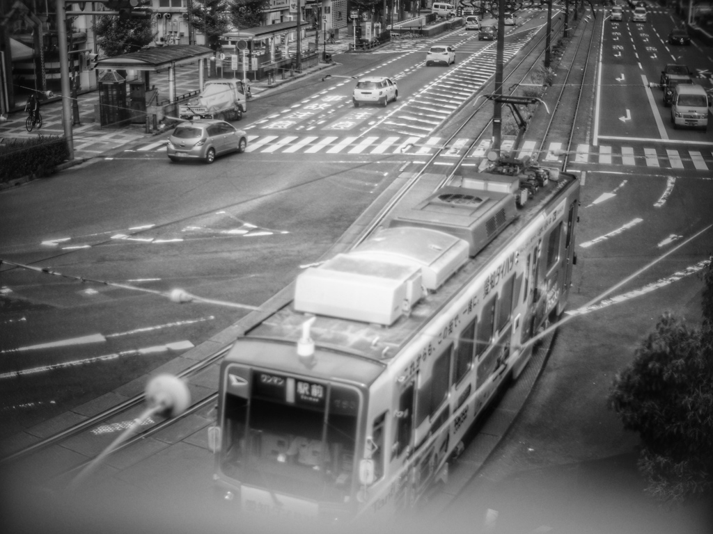 路面電車が来た