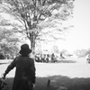 母と歩く公園