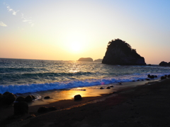新島にて