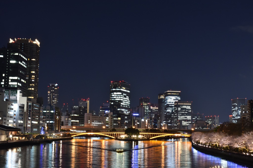 天満橋の夜景