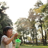 かき氷を公園で